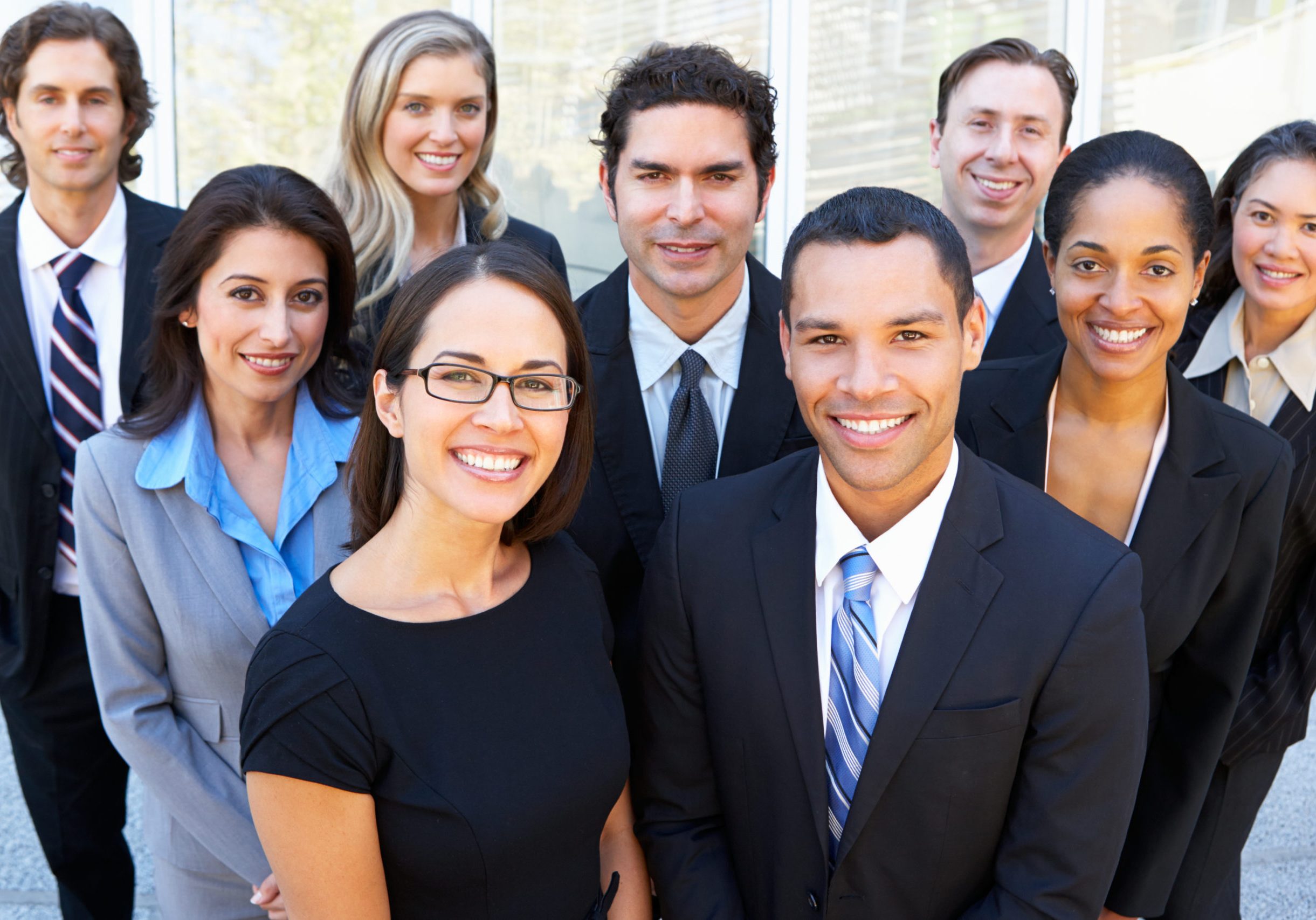 Portrait,Of,Business,Team,Outside,Office